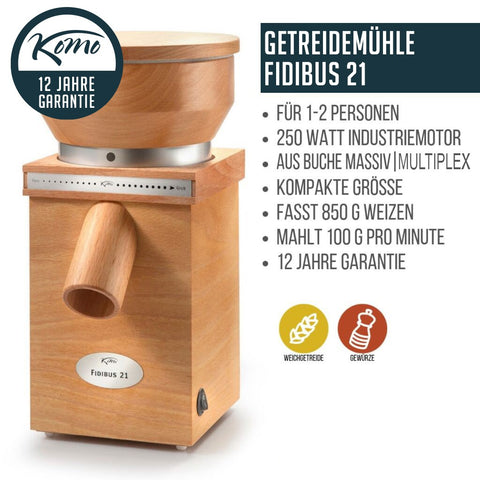 Getreidemühle Fidibus 21 - Standard 230 Volt