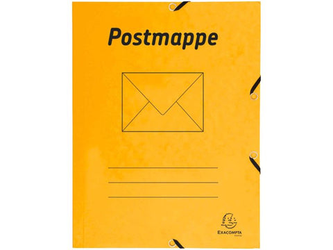 Exacompta Postmappe aus Recyclingkarton, mit 3 Klappen und Gummizug