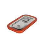 GN-Steckdeckel 1/4 - Edelstahl, wasserdicht mit Dichtlippe und Griffmulde - 84080105