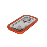 GN-Steckdeckel 1/4 - Edelstahl, wasserdicht mit Dichtlippe und Griffmulde - 84080105